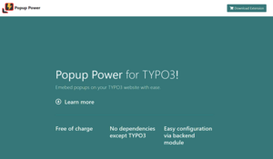Popup Power Homepage Screenshot
