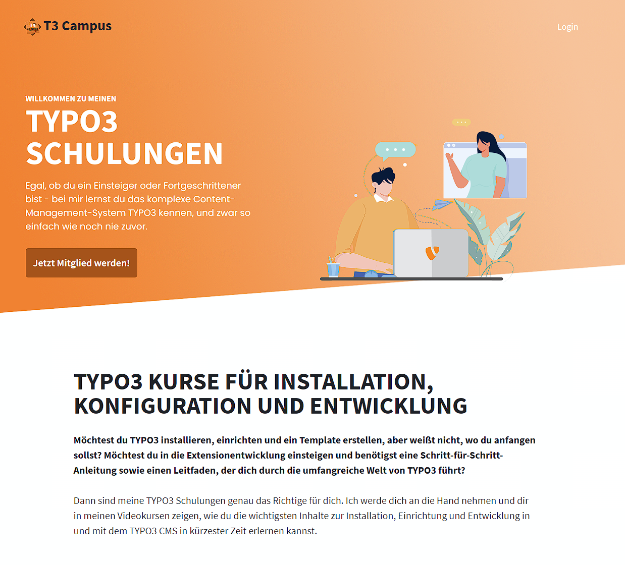 TYPO3 Schulungen / TYPO3 Onlinekurse